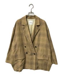 CLANE（クラネ）の古着「SIDE SLIT OVER TAILORED JACKET BEIGE/18103-0411/クラネ」｜ベージュ