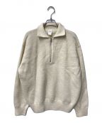 MEIASメイアス）の古着「WOOLON HALF ZIP P/O/ハーフジップ ニットポロ/WOLPO-2A08/メイアス」｜アイボリー