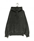 Carhartt WIPカーハート）の古着「HOODED VISTA SWEAT Vulcan garment dyed CARHARTT WIP カーハート 製品染め I029523」｜ブラック