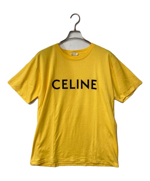 CELINE（セリーヌ）CELINE (セリーヌ) ロゴ ルーズTシャツ CELINE セリーヌ クルーネック ロゴプリント イタリア製 2X681671Q イエロー サイズ:Sの古着・服飾アイテム