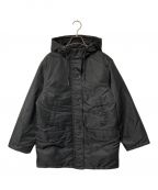 theoryセオリー）の古着「Aero Nylon ST Parka P/01-3309611/フーデッドダウンコート」｜ブラック