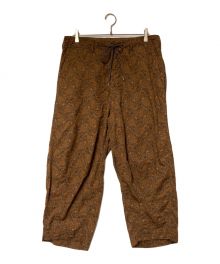 J.S HOMESTEAD（ジャーナルスタンダード ホームステッド）の古着「DYED PAISLEY DART HEM MIL TROUSERS J.S HOMESTEAD ジャーナルスタンダード ホームステッド 20030470145010 ブラウン ペイズリー ワイド イージーパンツ」｜ブラウン