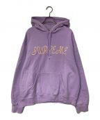 SUPREMEシュプリーム）の古着「Script Hooded Sweatshirt スクリプトフーデッド スウェットシャツ Supreme シュプリーム パープル RN101837 CA38135」｜パープル