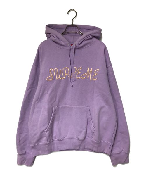 SUPREME（シュプリーム）SUPREME (シュプリーム) Script Hooded Sweatshirt スクリプトフーデッド スウェットシャツ Supreme シュプリーム パープル RN101837 CA38135 パープル サイズ:MEDIUMの古着・服飾アイテム