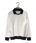 LACOSTE×BEAMSラコステ×ビームス）の古着「ポロスウェット LACOSTE ラコステ BEAMS ビームス SH097PL ゴルフウェアスウェット」｜ホワイト×ネイビー