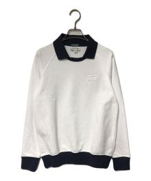 LACOSTE×BEAMS（ラコステ×ビームス）の古着「ポロスウェット LACOSTE ラコステ BEAMS ビームス SH097PL ゴルフウェアスウェット」｜ホワイト×ネイビー