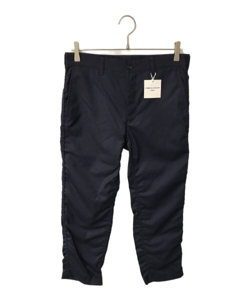 COMME des GARCONS HOMME（コムデギャルソン オム）COMME des GARCONS HOMME (コムデギャルソン オム) Wool Tro Trousers/ウールトロトラウザー/HQ-P001/テーパード/パッカリング ネイビー サイズ:XSの古着・服飾アイテム