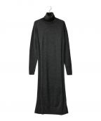 theoryセオリー）の古着「タートルネックニットワンピース DROP SHOULDER EM WOOL theory セオリー 10-1305707-045-902」｜グレー