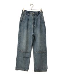 YENN（イエン）の古着「TUCK WIDE DENIM PANTS/タックワイドデニムパンツ」｜インディゴ