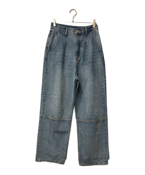 YENN（イエン）YENN (イエン) TUCK WIDE DENIM PANTS/タックワイドデニムパンツ インディゴ サイズ:38の古着・服飾アイテム