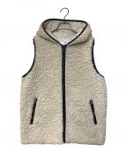 THREE DOTSスリードッツ）の古着「Poodle boa hoody vest/プードルボアフーディーベスト/PB0002Y」｜アイボリー