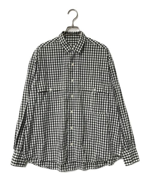 Porter Classic（ポータークラシック）Porter Classic (ポータークラシック) ROLL UP SHIRT/ロールアップシャツ/ギンガムチェック/コットン/日本製 ブラック×ホワイト サイズ:Sの古着・服飾アイテム