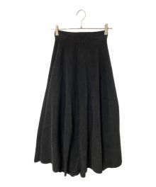 ATON（エイトン）の古着「POLARTEC FLEECE CIRCLE SKIRT ポーラーテックフリース サーキュラースカート ATON エイトン SKAGIW0906 ロングスカート フレアスカート ブラック」｜ブラック