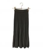 ATONエイトン）の古着「SLOW WOOL RIB FLARED SKIRT スローウールリブフレアスカート ATON エイトン ニットスカート 日本製 SKAGBW0800」｜グレー