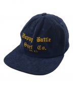 HAPPY BATTLEハッピーバトル）の古着「コーデュロイ キャップ HAPPY BATTLE ハッピーバトル HAPPY BATTLE SURF ハッピーバトルサーフ」｜ネイビー