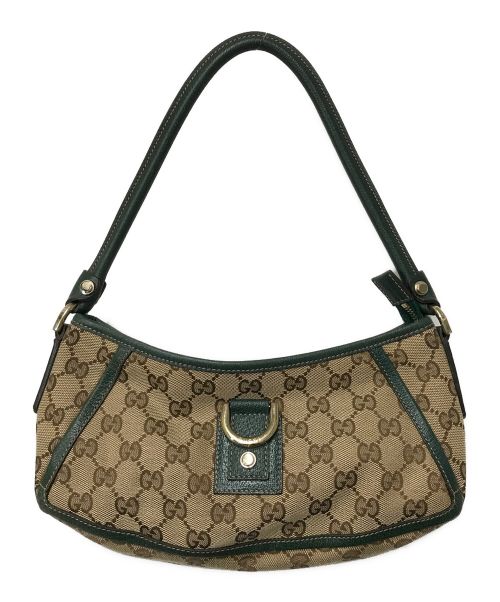 GUCCI（グッチ）GUCCI (グッチ) ハンドバッグ GUCCI グッチ GGキャンバス 130939 グリーン×ベージュ サイズ:下記参照の古着・服飾アイテム