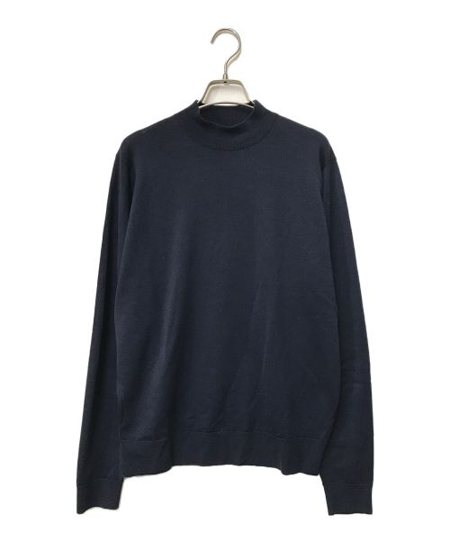 JOHN SMEDLEY（ジョンスメドレー）JOHN SMEDLEY (ジョンスメドレー) ウールモックネックニット JOHN SMEDLEY ジョンスメドレー ネイビー サイズ:Mの古着・服飾アイテム