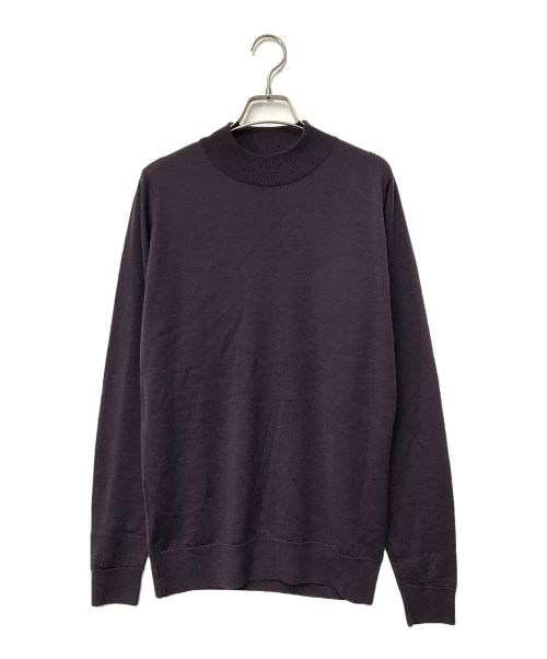 JOHN SMEDLEY（ジョンスメドレー）JOHN SMEDLEY (ジョンスメドレー) ウールモックネックニット JOHN SMEDLEY ジョンスメドレー パープル サイズ:Mの古着・服飾アイテム