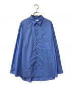 Graphpaperグラフペーパー）の古着「Broad L/S Oversized Regular Collar Shirt ブロード ロングスリーブ オーバーサイズ レギュラーカラーシャツ Graphpaper グラフペーパー 日本製 GM231-50080B」｜ブルー