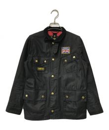 Barbour（バブアー）の古着「UNION JACK INTERNATIONAL JACKET ユニオンジャック インターナショナルジャケット Barbour バブアー キッズ オイルドコットン 1502071」｜ブラック