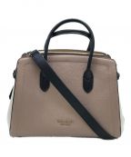 Kate Spadeケイトスペード）の古着「2WAYバッグ Kate Spade ケイトスペード ハンドバッグ ショルダーバッグ KNOTT COLORBLOCK MEDIUM SATCHEL ット カラーブロック ミディアム サッチェル K4382」｜ベージュ×アイボリー