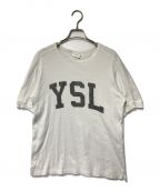 Saint Laurent Parisサンローランパリ）の古着「YSL ロゴ Tシャツ Saint Laurent Paris サンローランパリ ロゴT プリントT フランス製 672370 Y36JG」｜ホワイト