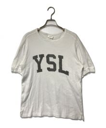 Saint Laurent Paris（サンローランパリ）の古着「YSL ロゴ Tシャツ Saint Laurent Paris サンローランパリ ロゴT プリントT フランス製 672370 Y36JG」｜ホワイト