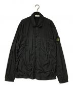 STONE ISLANDストーンアイランド）の古着「ロゴパッチナイロンメタルシャツジャケット STONE ISLAND ストーンアイランド 711510323 ブラック 19AW」｜ブラック