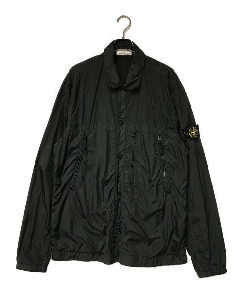 STONE ISLAND（ストーンアイランド）STONE ISLAND (ストーンアイランド) ロゴパッチナイロンメタルシャツジャケット STONE ISLAND ストーンアイランド 711510323 ブラック 19AW ブラック サイズ:XLの古着・服飾アイテム