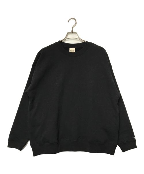 Snow peak（スノーピーク）snow peak (スノーピーク) Recycled Cotton Sweat Crewneck リサイクルコットン スウェット クルーネック snow peak スノーピーク SW-22U401R ブラック サイズ:Mの古着・服飾アイテム