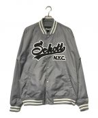 Schottショット）の古着「NYLON VARSITY JACKET Schott ショット 3122055」｜グレー