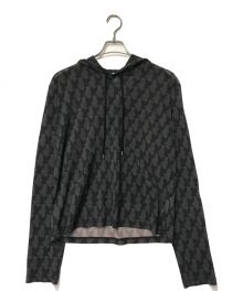 masu（エムエーエスユー）の古着「ANGEL MESH HOODIE/エンジェルメッシュフーディー/MPFW-CS0624」｜ブラック×グレー