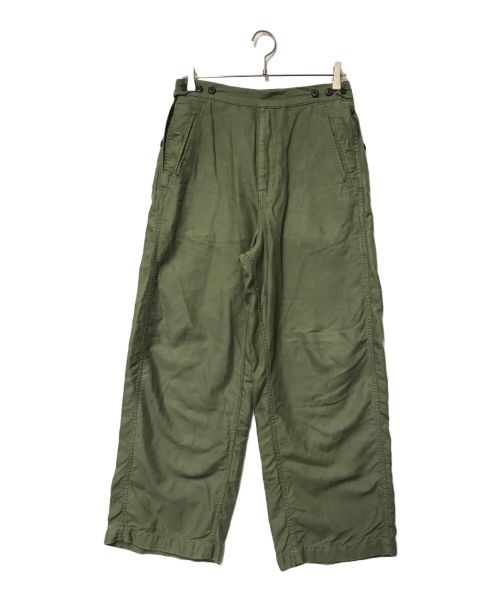 TapWater（タップウォーター）TapWater (タップウォーター) Cotton Linen Back Sateen Military Trousers TapWater タップウォーター TP241-40017 オリーブ オリーブ サイズ:86cm (W34)の古着・服飾アイテム