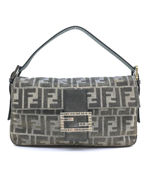 FENDI（フェンディ）FENDI (フェンディ) ワンショルダーバッグ/ハンドバッグ/ズッカ/マンマバケット/ラメ/8BR600 ベージュの古着・服飾アイテム