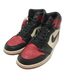 NIKE（ナイキ）の古着「Air Jordan 1 Retro High OG "Bred Toe" NIKE ナイキ ナイキ エアジョーダン 1 レトロ ハイ OG "ブレッド トゥ" AJ1 つま赤 555088-610」｜レッド×ブラック×ホライト