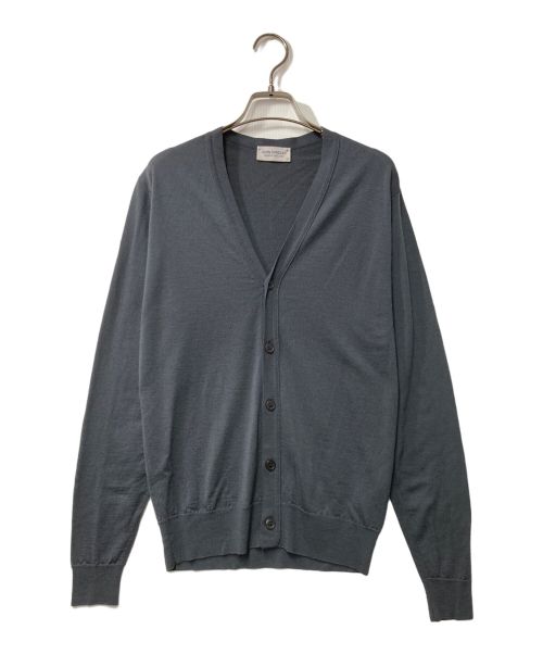 JOHN SMEDLEY（ジョンスメドレー）JOHN SMEDLEY (ジョンスメドレー) ウールVネックカーディガン JOHN SMEDLEY ジョンスメドレー グレー サイズ:XSの古着・服飾アイテム