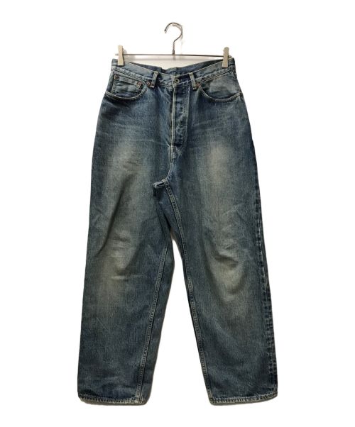 MARKA（マーカ）NEW COCOON FIT JEANS - ORGANIC COTTON 13.5oz SELVEDGE DENIM ニューコクーンフィットジーンズ オーガニックコットン セルビッジ MARKA マーカ USED加工 ユーズド加工 ボタンの古着・服飾アイテム