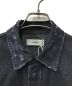 中古・古着 ORGANIC COTTON 8.5oz DENIM WESTERN RIDERS SHIRT オーガニックコットン デニムウエスタンライダースシャツ ピグメント加工 製品染め USED加工 ユーズド加工 MARKA マーカ M24C04S：17000円