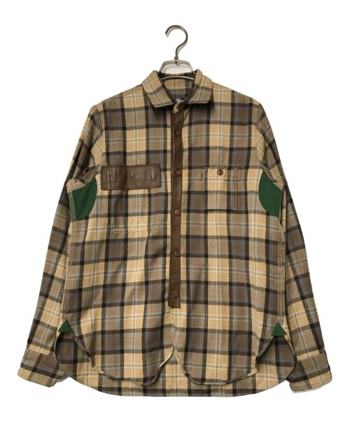 COMME des GARCONS JUNYA WATANABE MAN（コム デ ギャルソン ジュンヤ ワタナベ マン）チェックシャツ COMME des GARCONS JUNYA WATANABE MAN コム デ ギャルソン ジュンヤ ワタナベ マン 日本製 レギュラーカラー ネ 猫目釦 リバーシブル 拝み釦 AD2009 WD-B025の古着・服飾アイテム