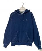 Carhartt WIPカーハート ワークインプログレス）の古着「HOODED COBALT SWEATSHIRT フーデットコバルトスウェットシャツ CARHARTT WIP カーハート ワークインプログレス インディゴ ロゴ」｜インディゴ