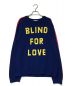 GUCCI（グッチ）の古着「BLIND FOR LOVE クルーネックニット　496686 X9I82　GUCCI/グッチ 18SS」｜ブルー