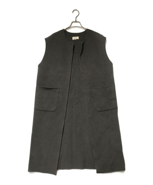 evam eva（エヴァムエヴァ）evam eva (エヴァムエヴァ) long vest ロングベスト evam eva エヴァムエヴァ E223T159 グレー ウール地 グレー サイズ:-の古着・服飾アイテム