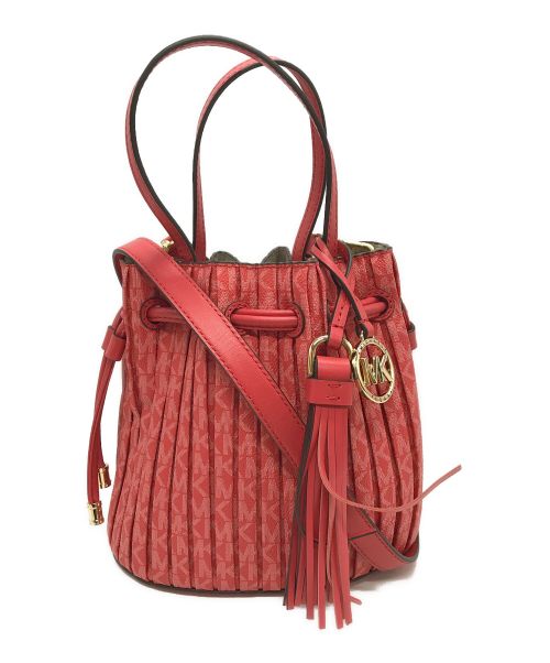 MICHAEL KORS（マイケルコース）MICHAEL KORS (マイケルコース) WILLA 巾着2WAYバッグ MICHAEL KORS マイケルコース レッド 30F1G9WT0V ショルダー レッドの古着・服飾アイテム