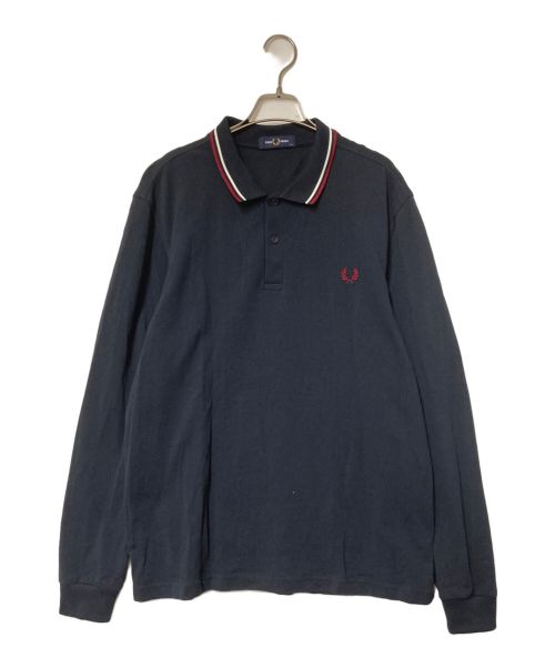 FRED PERRY（フレッドペリー）FRED PERRY (フレッドペリー) The Fred Perry Shirt FRED PERRY フレッドペリー ロンT ロングスリーブポロ M3636 ネイビー サイズ:XLの古着・服飾アイテム