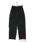 JANE SMITH（ジェーンスミス）の古着「WASHED COTTON BROAD CINCH BUCKLE SLACKS」｜ブラック