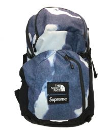 SUPREME×THE NORTH FACE（シュプリーム×ザ ノース フェイス）の古着「Bleached Denim Print Pocono Backpack」｜ブルー×ブラック