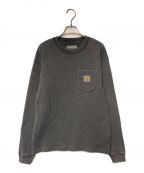 CarHarttカーハート）の古着「L/S POCKET WAFFLE T-SHIRT」｜グレー