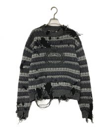 BALENCIAGA（バレンシアガ）の古着「デストロイ ダメージニット 」｜グレー×ブラック