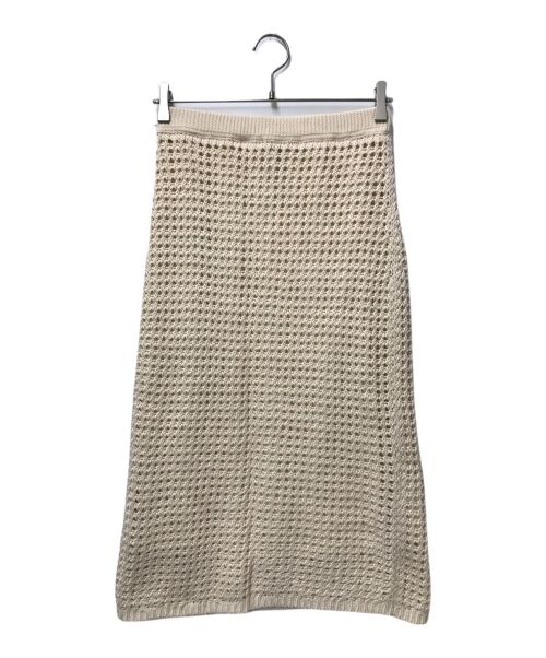 theory（セオリー）theory (セオリー) Polished Twist Textured Skirt ポリッシュド ツイスト テクスチャード スカート ベージュ サイズ:Sの古着・服飾アイテム