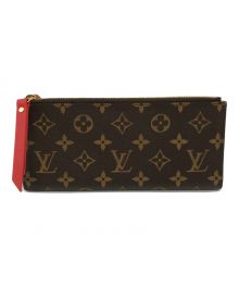 LOUIS VUITTON（ルイ ヴィトン）の古着「モノグラム ポルトフォイユ アデル M61287」｜ブラウン×レッド